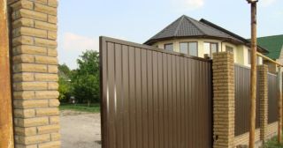 Купить откатные ворота из профнастила Сергиев Посад, цена от 1762 руб.